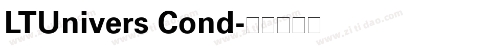 LTUnivers Cond字体转换